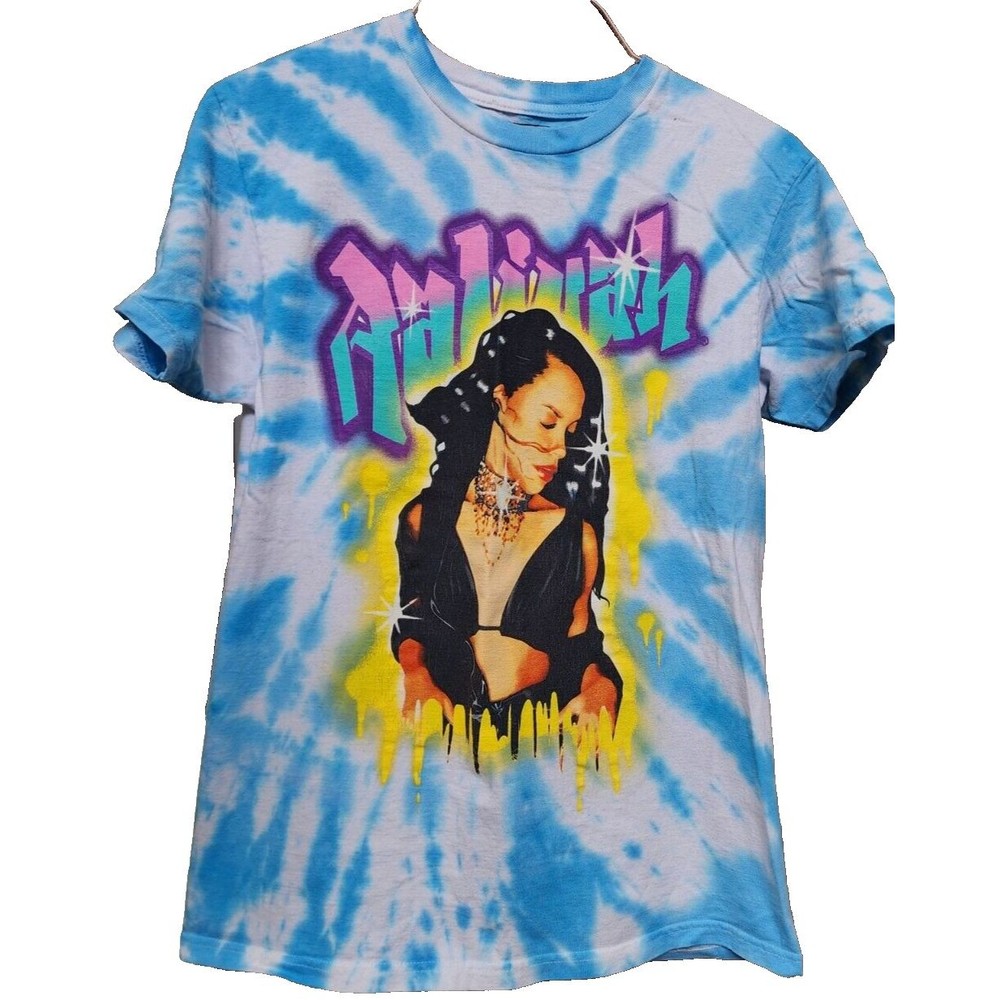 Aaliyah Tie-Dye T-Shirt Size M Hip-Hop Rap Band